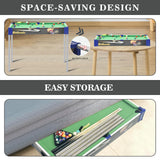 RAYKEEP 32” Mini Pool table, Removable Portable Billiards Table for Kids Adults, Compact and Space Saving Pool Table with 2 Cues, 16 Balls, Triangle, Chalk, Brush for Family Indoor Game(Green RAYKEEP