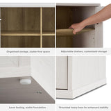 mopio Blake Tall Display Cabinet, Kitchen Buffet Pantry Cupboard, Trophy Display Case, Storage Cabinet Scratch Resistant Acrylic, Modern Farmhouse Curio Organizer (White Oak Arched, Single) mopio