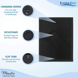 Icona Bay Combination Gold Picture Frames Set - 10 PC (Five 4x6, Three 5x7, Two 8x10), Classy Contemporary Style, Maestro Collection for Wall Gallery Icona Bay