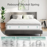 Novilla 10 inch King Mattress, Hybrid Mattress King Size with Comfortable Foam & Individually Pocket Spring, King Size Mattress in a Box for Back Pain Relief & Support, Certipur-Us Certified Novilla