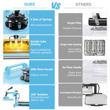 Heat Press Machine, 15x15 Heat Press for t Shirts with Attachment 30oz Sublimation Tumblers Press, Hat Press, Plate Printing, DIY Heats Transfer Press Vinyl for Beginners Blue AKEYDIY