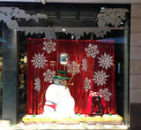 6pcs Large White Snowflakes Ornaments 12” Big Plastic Glitter Snowflake for Winter Indoor Outdoor Christmas Tree Window Room Decorations Giant Craft Snowflakes kockuu