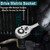 Sundpey Home Tool Kit 257-PCs - Household Basic Repair Tool Set for Men Women - General Hand Mechanic's Tool Set & Screwdriver Set & Wrench Set & Socket & Portable Tool Box Storage Case Blue Sundpey