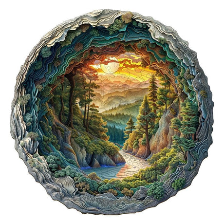 Jigfoxy Wooden Puzzle for Adults, 3D Visual Forest Wooden Jigsaw Puzzles for Adult, Unique Animal Shape Wood Cut Puzzles, Christmas Thanksgiving Gifts for Friends Family (M-11.4 * 11.3in-200pcs) Jigfoxy