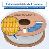 3DHoJor High Speed PLA Filament 1.75mm 3D Printer Filament,1kg Cardboard Spool (2.2lbs) Fit Most FDM 3D Printer,Dimensional Accuracy +/- 0.03 mm,Vacuum Packaging-Cold White 3DHoJor