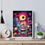 koemhxb Trippy Diamond Painting Kits for Adults-Eye Diamond Art Kits for Adults Beginner, Cartoon Gem Art Kits for Gift Home Wall Decor(12x16inch) koemhxb