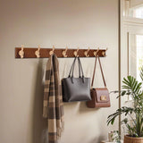 ZAYBOD Rustic Coat Hooks Wall Mount, Large 39.4 Inch Long Coat Rack for Garage & Entryway, Heavy Duty Organizer with 8 Hooks, Farmhouse Wooden Wall Decor for Jackets, Hats, Bags ZAYBOD