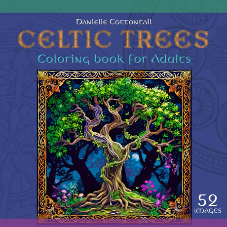 Celtic Trees Coloring book for adults: Enchanting Journey through the Tree of Life, Unveiling Nature's Beauty with Lush Florals and Scenic Landscapes (Celtic coloring book) WoodArtSupply