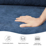 Vesgantti 65" Blue Loveseat, Comfy Mid-Century Modern 2-Seat Sofa, No-Tool Assembly Small Couch for Living Room & Bedroom Vesgantti