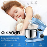 9.5 Qt Stand Mixer, 10-Speed Tilt-Head Food Mixer, Vezzio 660W Kitchen Electric Mixer with Stainless Steel Bowl, Dishwasher-Safe Attachments for Most Home Cooks(Blue) Vezzio