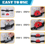 2pcs Adjustable SpokeShave with Flat Base 6pcs Metal Blade 1pcs Wood Hand Plane Home Woodworking for Wood Craft Working, Woods Craver Bruislard