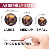 Jigfoxy Wooden Puzzles for Adults, Visual 3D Sunset Forest Wood Puzzles Adult, Unique Animal Shape Wooden Jigsaw Puzzles for Adults, Birthday Gifts for Puzzle Lovers, Family (M-11.4 * 11.4in-200pcs) Jigfoxy