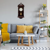 Vmarketingsite Grandfather Wall Clocks Battery Operated for Living Room Decor, Traditional Wood Wall Pendulum Clock with Westminster Chime, Makes A Great Housewarming Or Birthday Gift Vmarketingsite