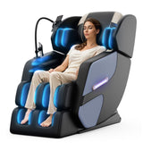 Massage Chair Full Body, Zero Gravity Massage Chair with Auto Modes, Airbag Massage, 6 Fix Point Rollers, Foot Massage, Heating, Touch Screen Controller, Home Relaxation Recliner with Massage, Blue Msutree