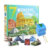 WhiriWhiri 7 New Wonders of The World Excavation Dig Kit, Dig up 7 Ancient Earth’s Landmarks Discover, Architecture Collection STEM Science Educational Toys Kids Gift Birthday Party Present Age 6-12 whiriwhiri