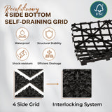 IDZO Wood Plastic Composite Deck Tiles Set of 10, Sustainable FSC Composite Decking Resist Rust, Water, Weather, Easy to DIY & Maintain, Ideal for Patios, Balconies, Rooftops, Decks - Grey IDZO