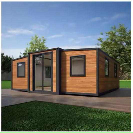 Tiny Expandable Prefab House to Live in 1 Bathroom, 3 Rooms & 1 Kitchen- Foldable House, Container Home, Portable House, Tiny House for Small Family, Modular Guest House – 40 FT (2 Bedrooms)