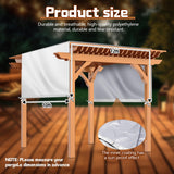 Wowangce Universal Pergola Replacement Canopy Outdoor Canopy Shade Cover Beige Waterproof Shade Canopy Top Cover for Outdoor Patio Porch Backyard(12 x 10 Ft) Wowangce