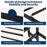 Twin Corner Bed Frame with Storage Bookcase, Twin Daybed with Charging Station and LED Light, Kids Bed Unit with Storage Drawers Underneath, Dark Grey Modern Metal Platform Bed Frame Twin Size LUSIMO