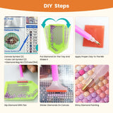 Miwixy Tiger Diamond Art Kits for Adults,Animal Diamond Painting Kit, Winter 5D Full Drill Round Diamond Dots Paintings Canvas for Beginners Home Wall Decor12x16inch (Tiger-B) Miwixy