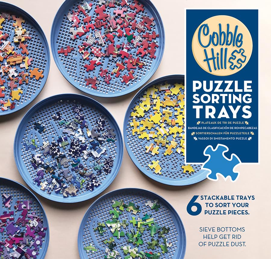 Cobble Hill Puzzle Sorting Trays - 6 Stackable Trays for Sorting and Sifting Puzzle Pieces Cobble Hill Puzzle Company Ltd.