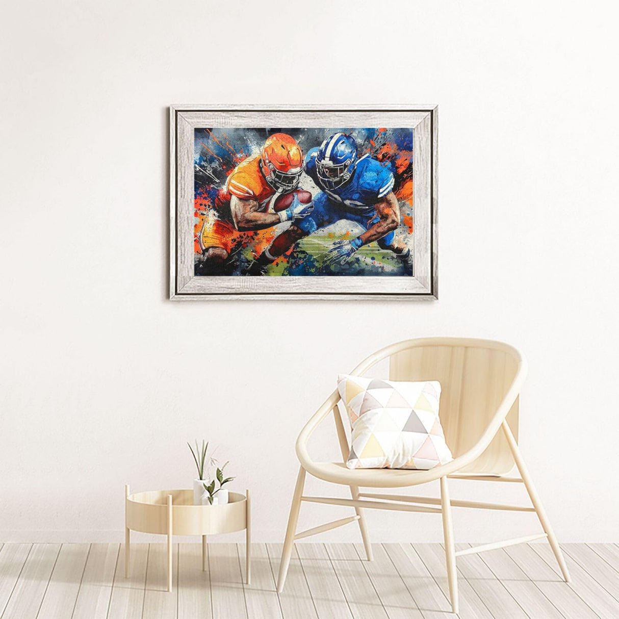 American Football Jigsaw Puzzle for Adults 1000 Pieces Colorful Sports Puzzles Football Player Wooden Puzzle for Living Room Family Friends Activities Fun Games Musealia