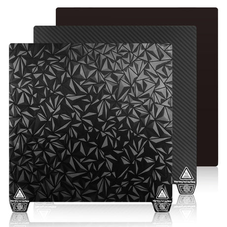 ENOMAKER Ender 3/Pro/V2/Neo PEO PET Build Plate,Magnetic Print Bed,Carbon Fiber/Diamond Textured Double Sided Flex Spring Steel Sheet for Creality Ender 5/Pro,Elegoo Neptune 3 Pro 3D Printer 235x235mm ENOMAKER