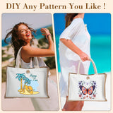 Bulyoou 12 Pcs Sublimation Blank Tote Bags and Makeup Bags Set, Reusable Canvas Polyester Tote Bags for DIY Craft Burlap Gift Bags Makeup Pouches Cosmetic Bags for Women Shopping Grocery Bridesmaids Bulyoou