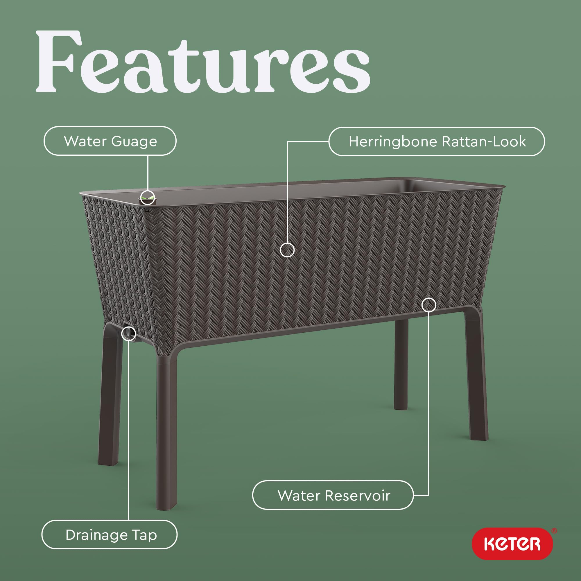 Splendor 31.7 Gallon Raised Garden Bed - Thumbnail 5