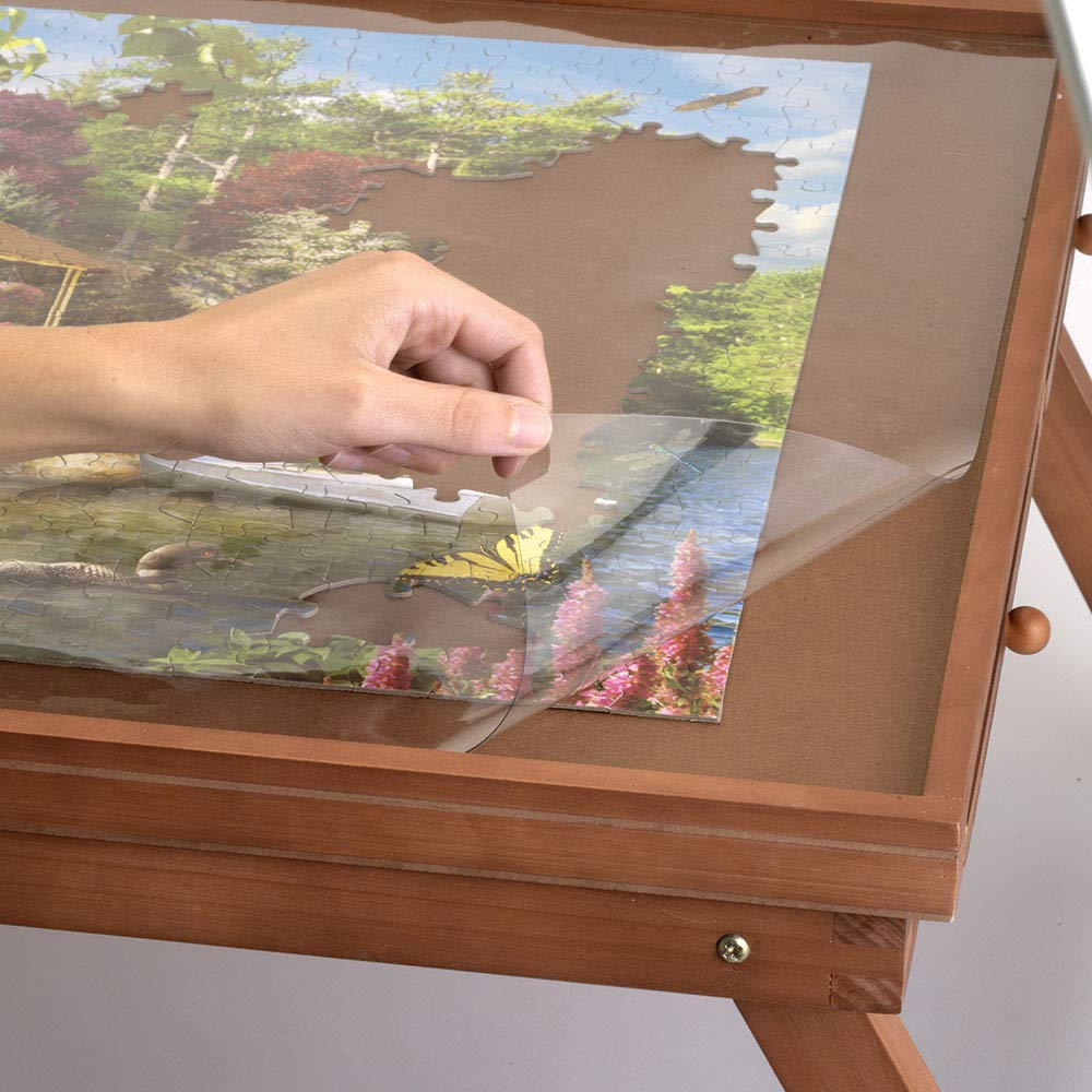 Bits and Pieces - Standard Puzzle Plateau Lounger with Cover - Puzzle Accessories & Storage - Portable 1000 pc Puzzle Table with Legs - 21" x 29" Bits and Pieces