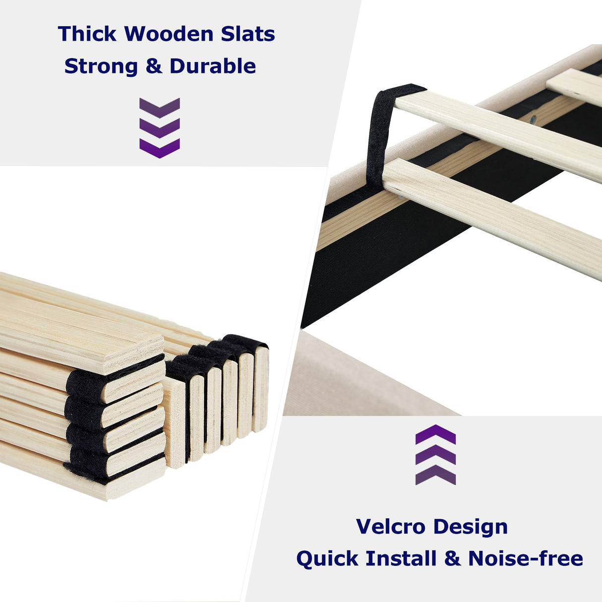 VECELO Twin Size Bed Frame with Adjustable Headboard, Upholstered Button Tufted Platform Bedframe with Wood Slats Support, No Box Spring Needed, Beige VECELO