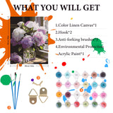 Fountor Paint by Numbers Kit for Adults Beginner, Flower Adult Paint by Number Kits on Canvas Without Frame, Windowsill Flowers Acrylic Oil Paint by Numbers for Home Decor Gift 16” W x 20”L Fountor