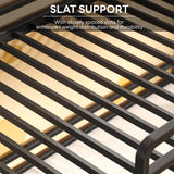 LIKIMIO Bunk Bed, Triple Bunk beds Twin Over Twin Over Twin with 2 Ladders, Metal Frame with Guardrails for Bedroom, No Box Spring Needed LIKIMIO