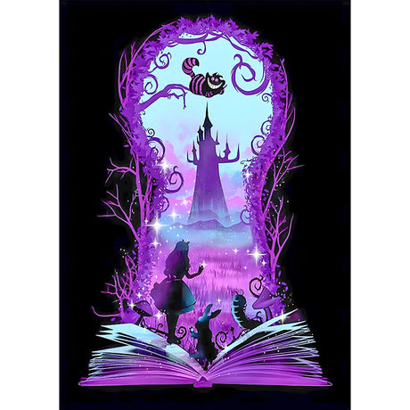 MOGTAA Princess Diamond Art Kits for Adults, Full Drill Halloween Diamond Art Kits, 5D Round Book Diamond Dots Picture Cartoon Crystal Craft for Home Wall Decor 12x16 inch MOGTAA