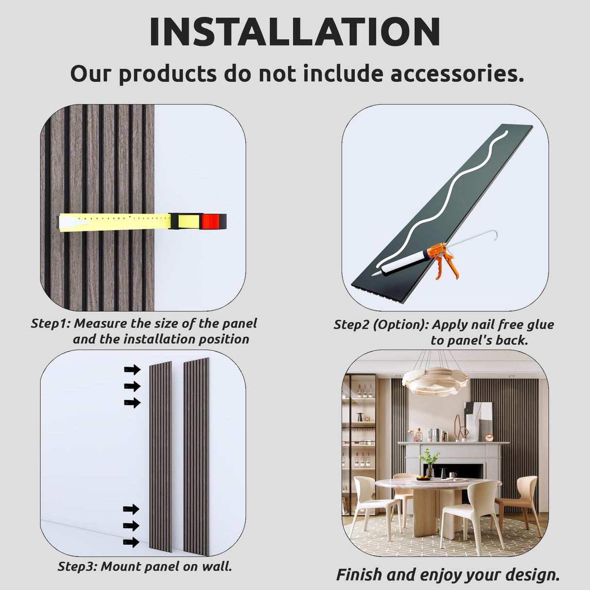 Wood Panels for Wall, 3D Soundproof Slat Wall Paneling, 2 Pack 94.5" x 12.6" Wall Panels for Interior Wall Décor, Living Room, Bedroom (Oak) Carlo Schdoo