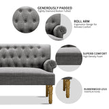 Rosevera Drennan Loveseat Sofa for Living Room, Couch in a Box, Sofa para Sala, Love Seats Furniture, Long Couches, Settee, Textile Gray Rosevera