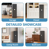 Dawmilon 10-14 Gun Safe, Quick Access Rifle & Shotgun Cabinet with Digital Keypad, 3 Adjustable Gun Racks, Handgun Pockets, Secure Storage for Home Defense Dawmilon