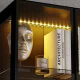 Timechee Large Glass LED Book Shelf, Tall Black Bookcase Storage Cabinet with Tempered Glass Doors and Shelves, Lighted Display Cabinet for Collections, Modern Wide Bookshelf for Living Room, Bedroom Timechee