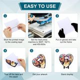 PATIKIL Sublimation Slate Blanks, 6 Pcs Heart Stone Sublimation Photo Frame Heat Press Sublimation Plaque for Making Memorial for a Friend, Dog, Personalized Gift, White, 6 x 6 PATIKIL