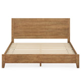 Cozyman Bed Frame King Size, Acacia Wood Platform with Headboard, No Box Spring Needed, 800lb Capacity, Non-Slip Without Noise, Easy Assembly, Dark Wood Cozyman
