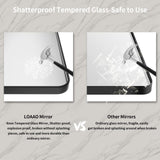 LOAAO 72X32 Inch Black Metal Framed Bathroom Mirror for Wall, Matte Black Bathroom Vanity Mirror Farmhouse, Large Rounded Rectangle Mirror, Anti-Rust, Shatter-Proof, Hangs Horizontally or Vertically LOAAO