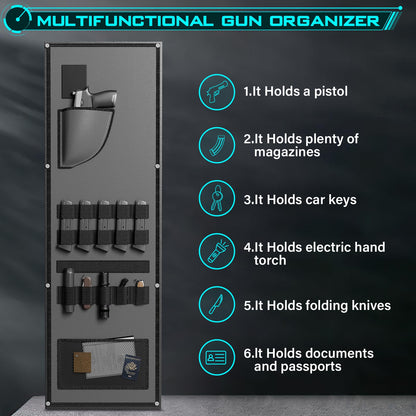 4-6 Rifle Gun Safe, Biometric Gun Safe, 54" Long Gun Safe for Rifles and Pistols, Quick Access Gun Cabinet for Rifles and Shotguns with Backlit Keypad, Dual Alarm System and 3 Gun Racks