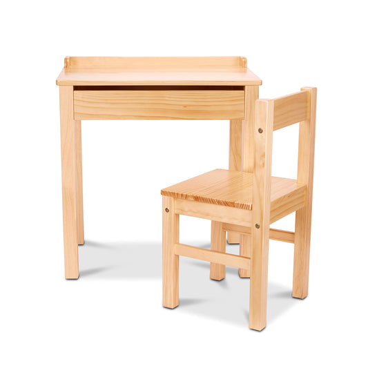 Melissa & Doug Wooden Lift-Top Desk & Chair - Honey - WoodArtSupply