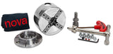 NOVA 48291 PREMIER PRO-TEK G3 Wood Lathe Chuck with 2" PRO-TEK Jaws, Woodworm screw, & Dlx. Storage Box, Direct Thread Version 1"x 8 TPI Only (Does Not Use Inserts) Nova