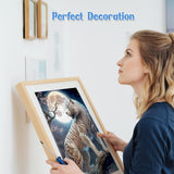 NAIMOER White Tiger Diamond Art Kits for Adults, Full Drill Tiger with Moon Diamond Art Kits, DIY 5D Diamonds Dots Paint with Diamonds Animals Diamond Craft Kit for Home Decor 30x40cm NAIMOER