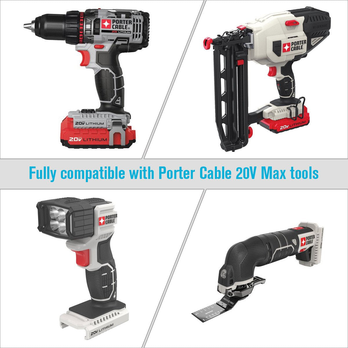 Powerextra 2 Pack 6.0Ah 20V MAX Lithium Replacement Battery Compatible with Porter Cable PCC685L PCC680L Powerextra