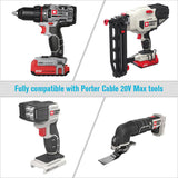 Powerextra 2 Pack 6.0Ah 20V MAX Lithium Replacement Battery Compatible with Porter Cable PCC685L PCC680L Powerextra