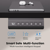 CROWNFURN Dual Motor Electric Standing Desk Frame, Height Adjustable Desk Legs with 330 lbs Capacity, for Max 90″ x 44″ Desktop, Ergonomic Sit Stand Up Desk Base Workstation for Home Office, Black Frame Only CROWNFURN