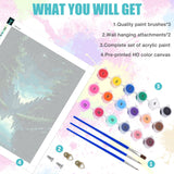 Lxmsja Serene Forest Paint by Numbers Kit for Adults, Starry Night Acrylic Paint by Numbers for Adults Beginner, DIY Craft Supplies Oil Painting Kits for Home Wall Decor 16x20 inch (No Frame) Lxmsja