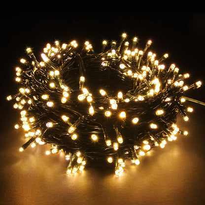 100-1000 LED Christmas Lights, Low Voltage Fairy String Lights with 8 Modes, Ideal for Xmax Tree, Garden, Home, Party, Halloween Festival Deco (100 LEDs, Warm White)